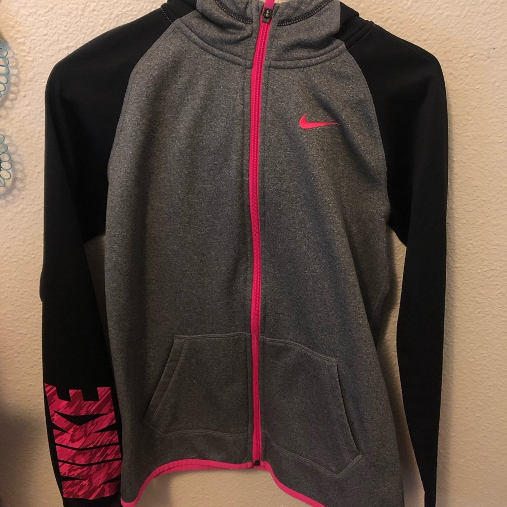 Nike pink zip up